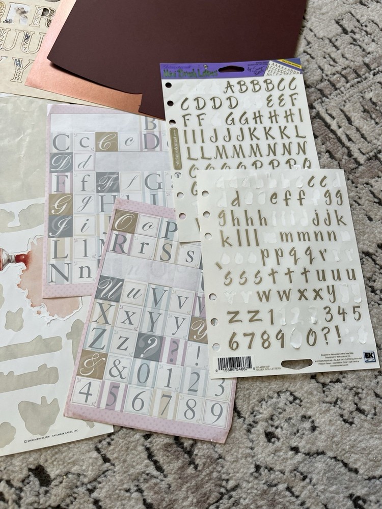 Scrapbooking Materials Bundle - Paper and Stickers