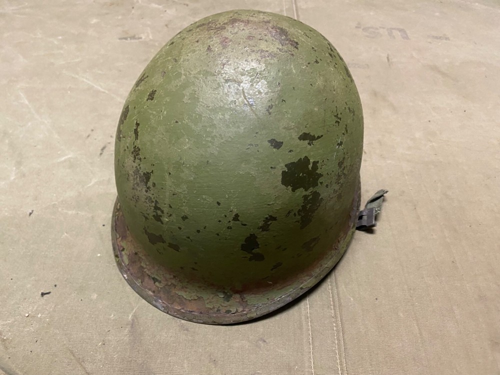 ORIGINAL WWII US ARMY M1 HELMET SHELL, FRONT SEAM,  Schlueter Made