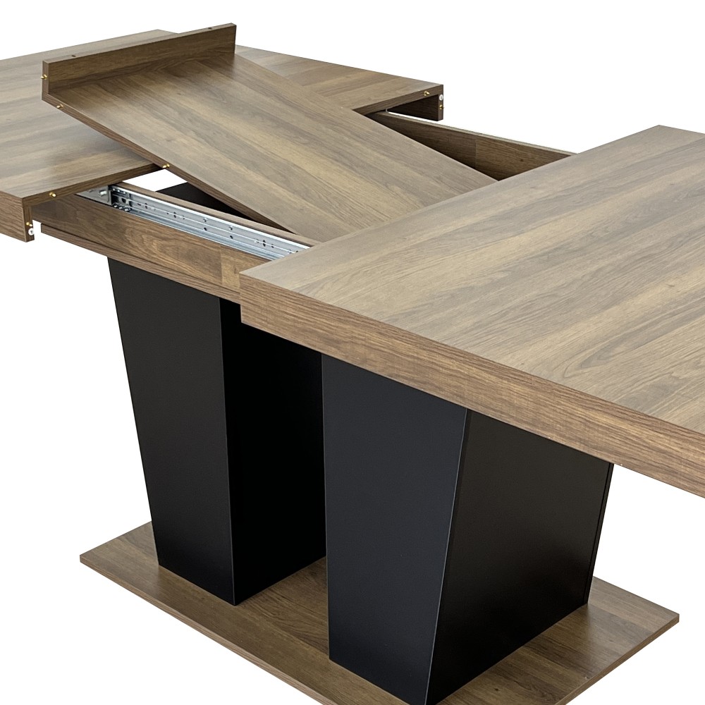 Extendable Wooden Dining Table for 4 10 People Modern Expandable Kitchen Table