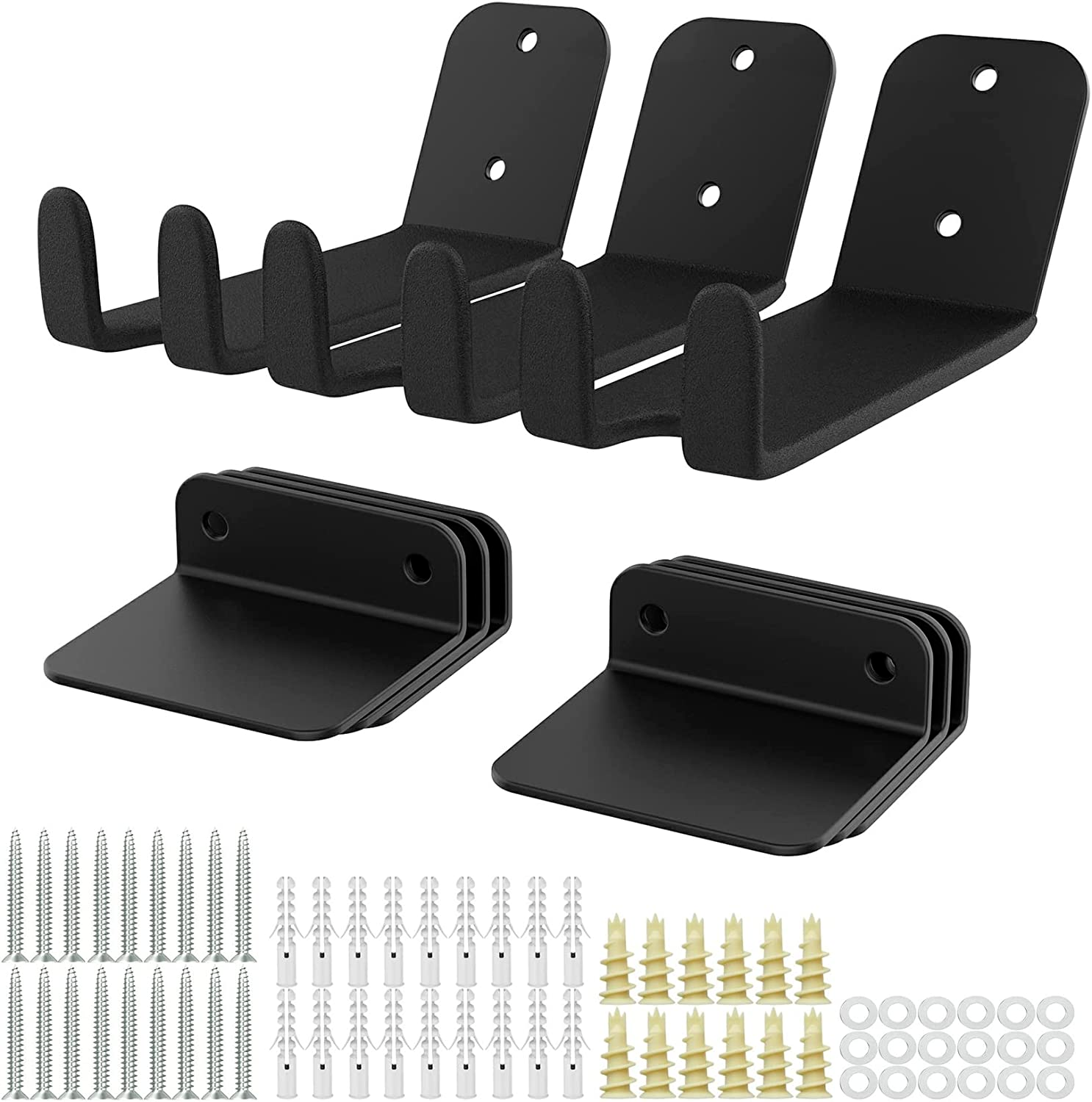 3 Pack Bike Pedal Hanger Wall Mount, Heavy Duty Horizontal Bike Rack for Garage