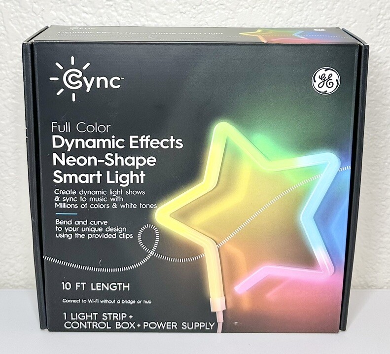 GE Cync Dynamic Effects 10ft Decorative Neon Shape Smart Light Rope String