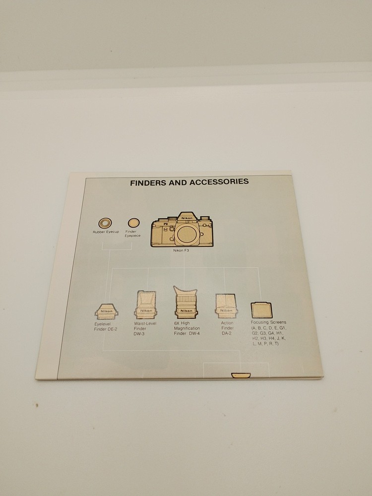 Nikon System Chart/Poster Genuine Original - Fold Out Brochure