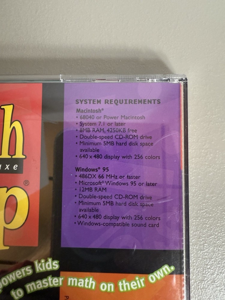 Vintage Scholastic "Math Shop Deluxe" (Windows 95/Mac PC)