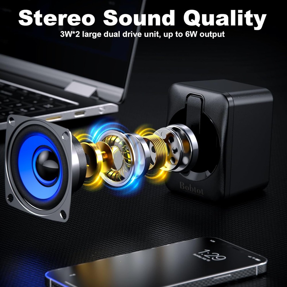 Computer Speaker Bluetooth RGB Desk Speaker for Computer and Laptop