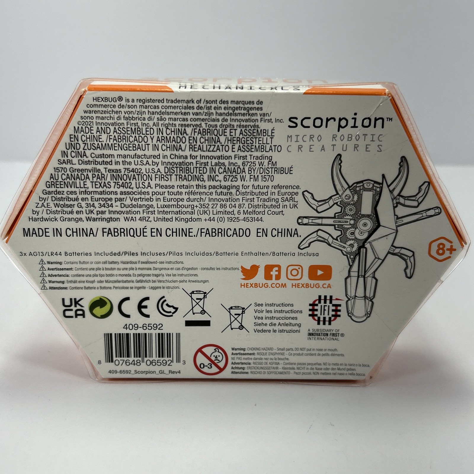 HEXBUG- Micro Robotic Creatures Scorpion Mechanicals Red Robot Insect NEW