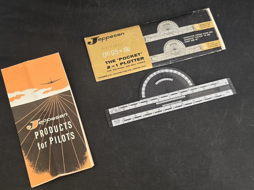 Jeppesen PN-2 Pocket 2-in-1 Plotter With Packaging & Instructions