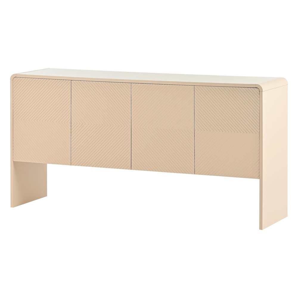 Sturdy Construction 60" Large Storage Space Sideboard with 4 Doors