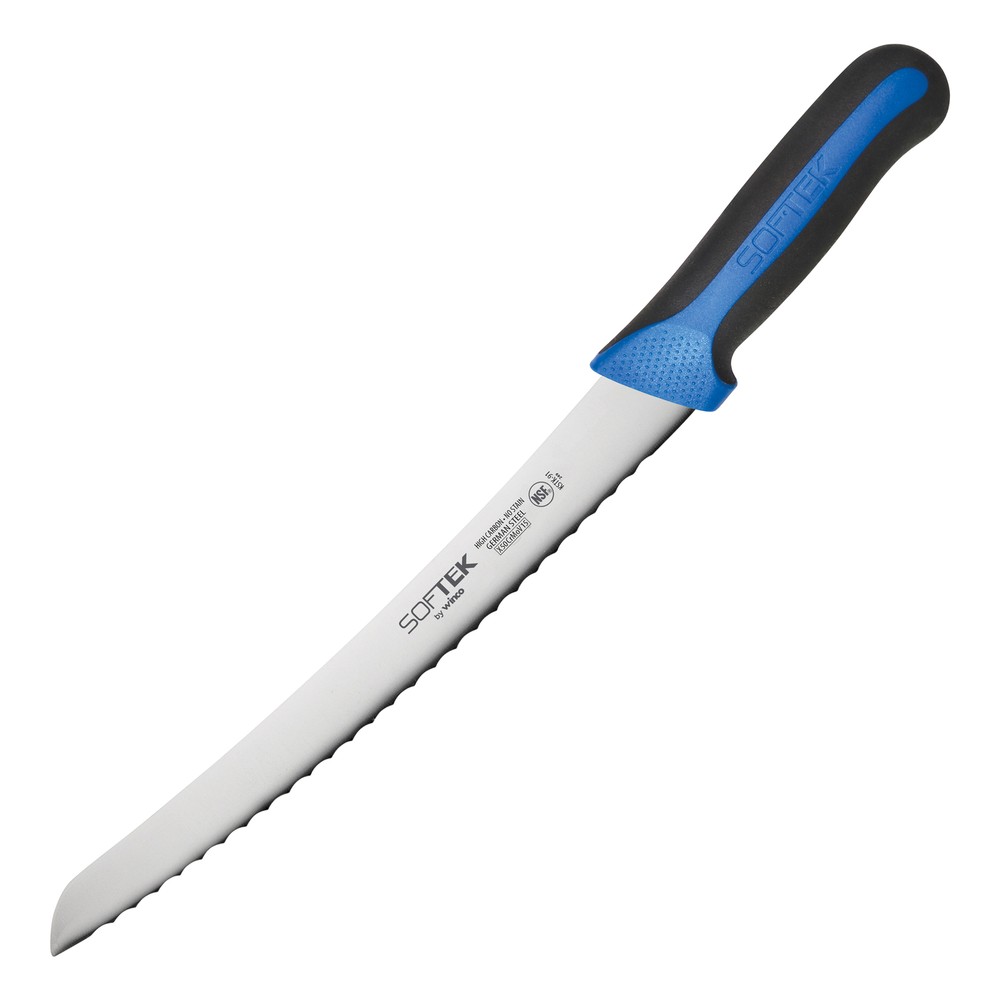 SofTek, 9-1/2" Wavy Edge Curved Bread Knife, Soft Grip Handle (6 Each)