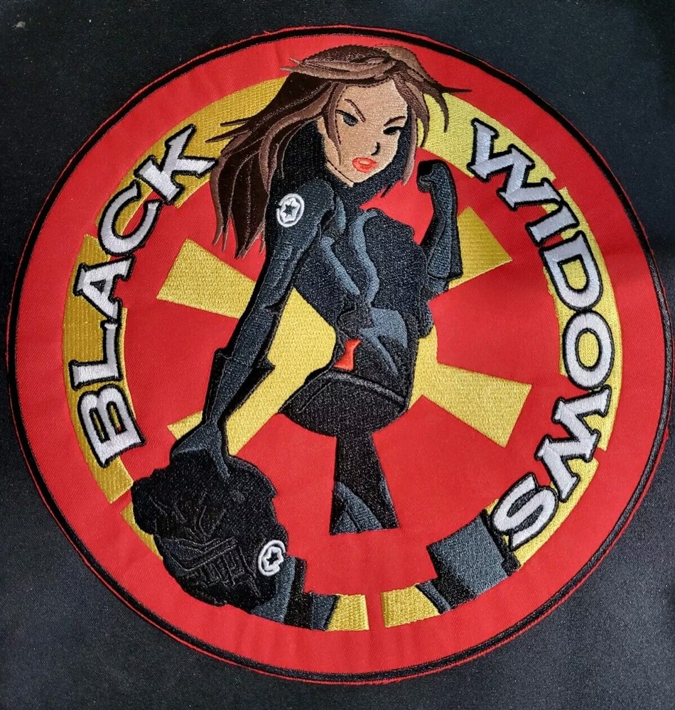 Star Wars 501st Jolly Roger Squadron Black Widow 9" Patch