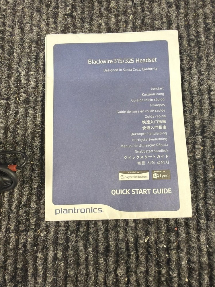 Plantronics Blackwire 300 DA USB Headset 325T