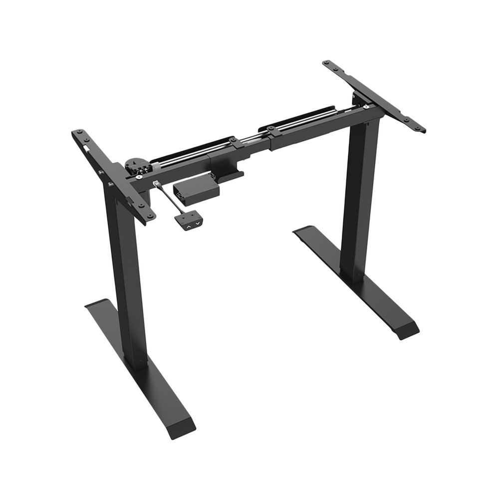 Electric Sit to Stand Adjustable Desk Frame w/ Button Controller Black & White