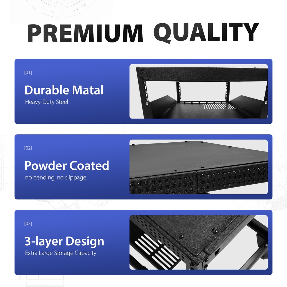 New 12U 4 Post Open Frame Server Rack Network Enclosure 23''-40'' Adjustable