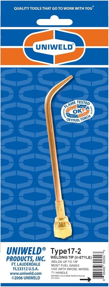 Uniweld TYPE17 -2 Acetylene Welding Brazing Torch Tip Medium Flame