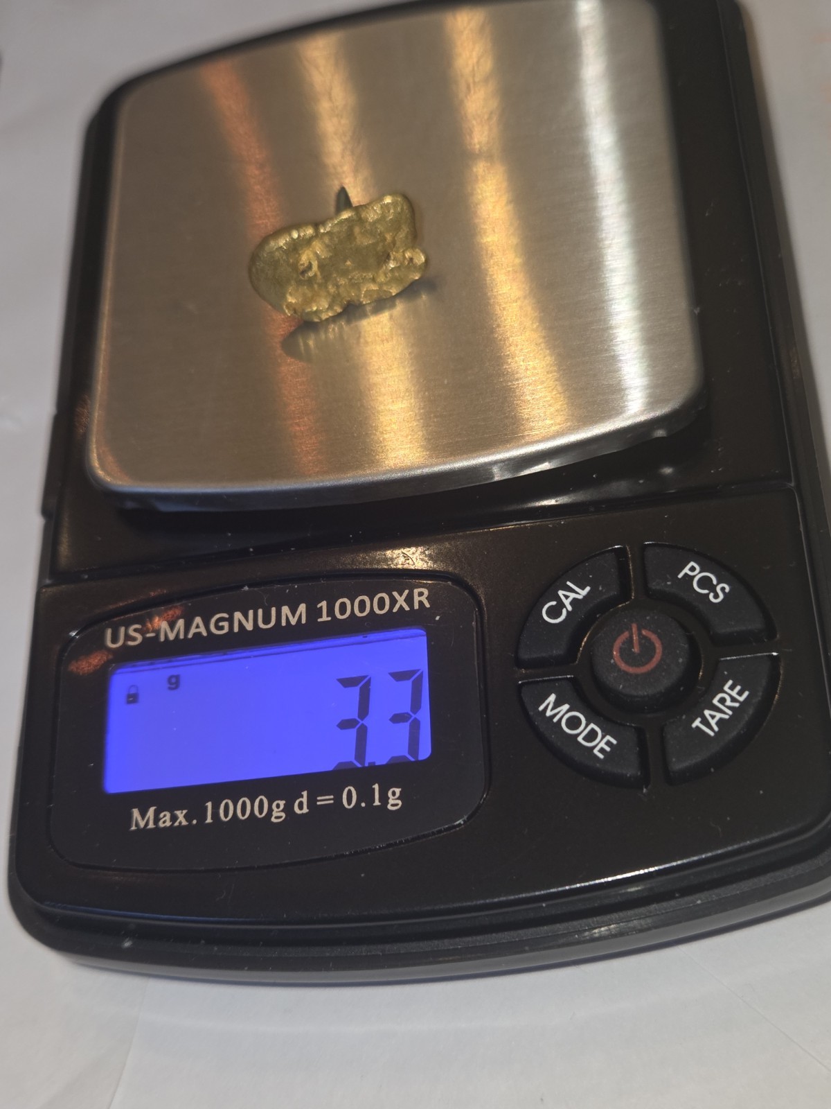 Large Norther CALIFORNIA 3.3 Gram GOLD NUGGET pin