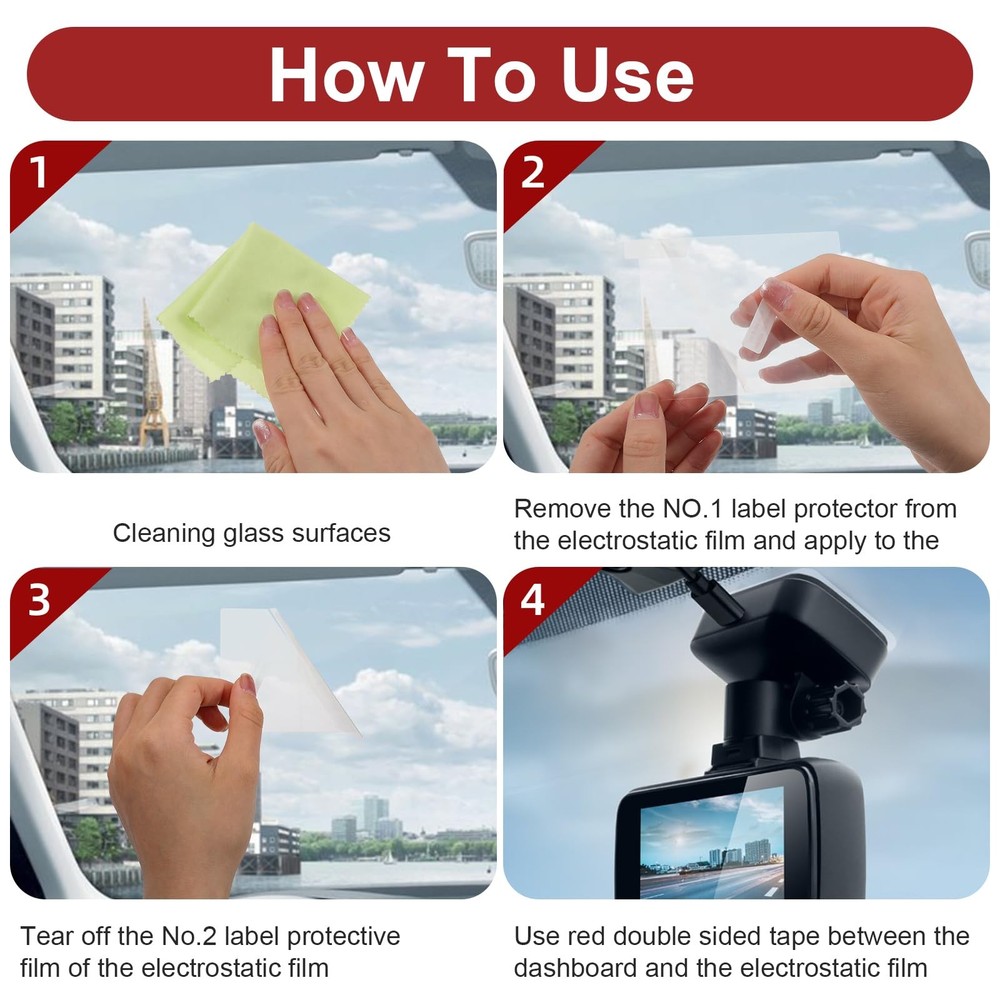 Electrostatic Sticker Mounting Dash Cam 20 PCS Double-Sided Adhesive Pad Elec...