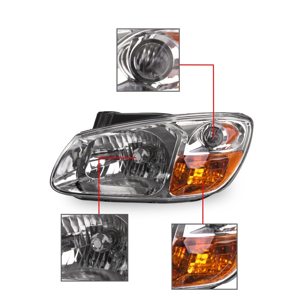 Left Halogen Headlight Clear Lens for 2007 2008 2009