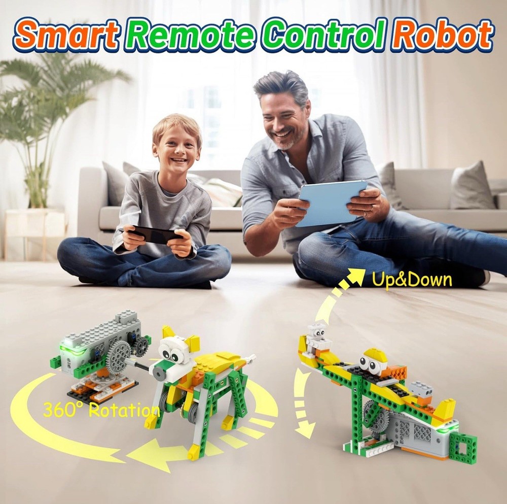Q Robot Building Kit, 20-in-1 Programmable APP RC Car Robotics Coding Kit
