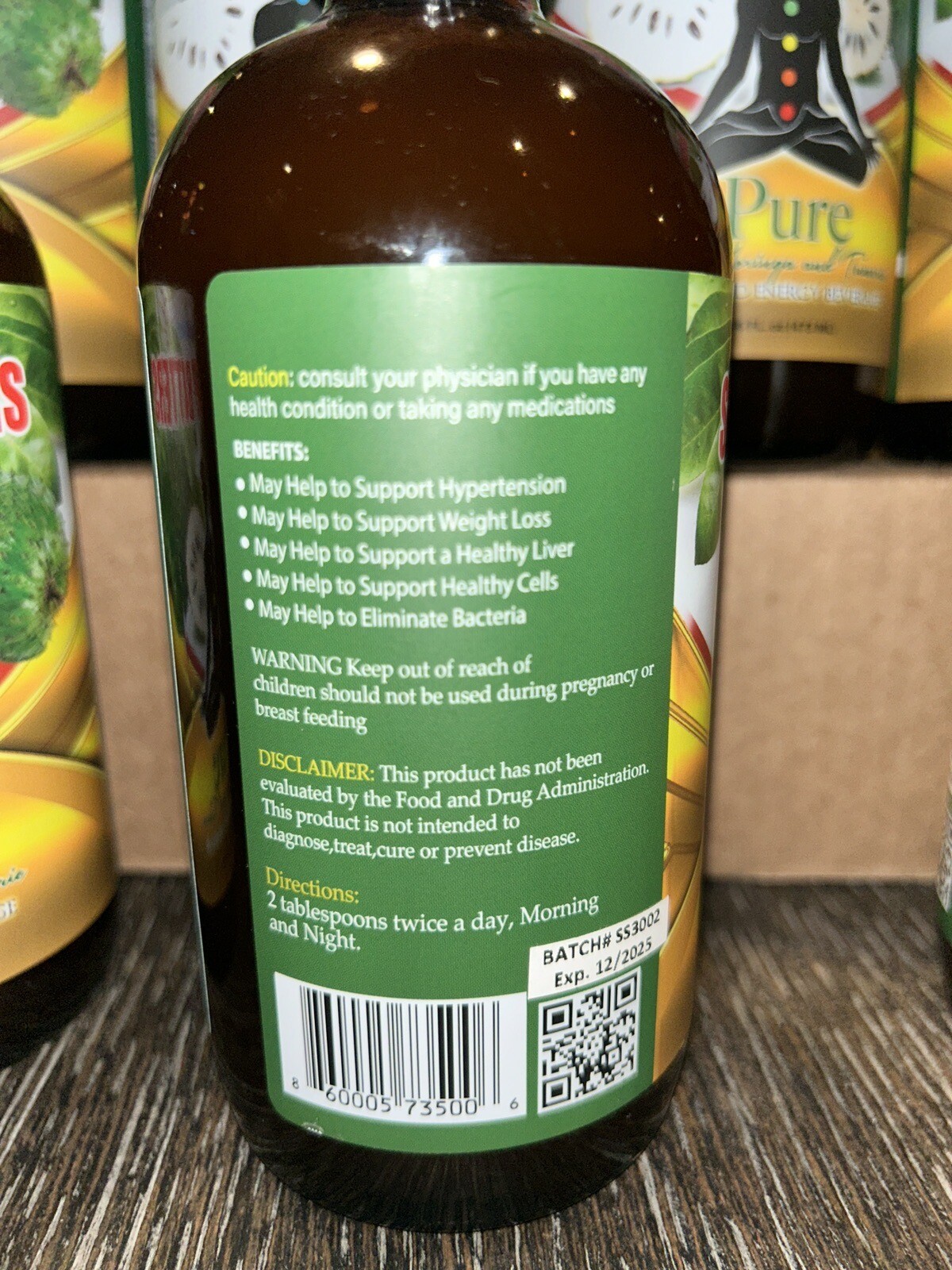 SOURSOP BITTERS Pure with Moringa and Tumeric Detox And Energy Sour Sop Cleanse