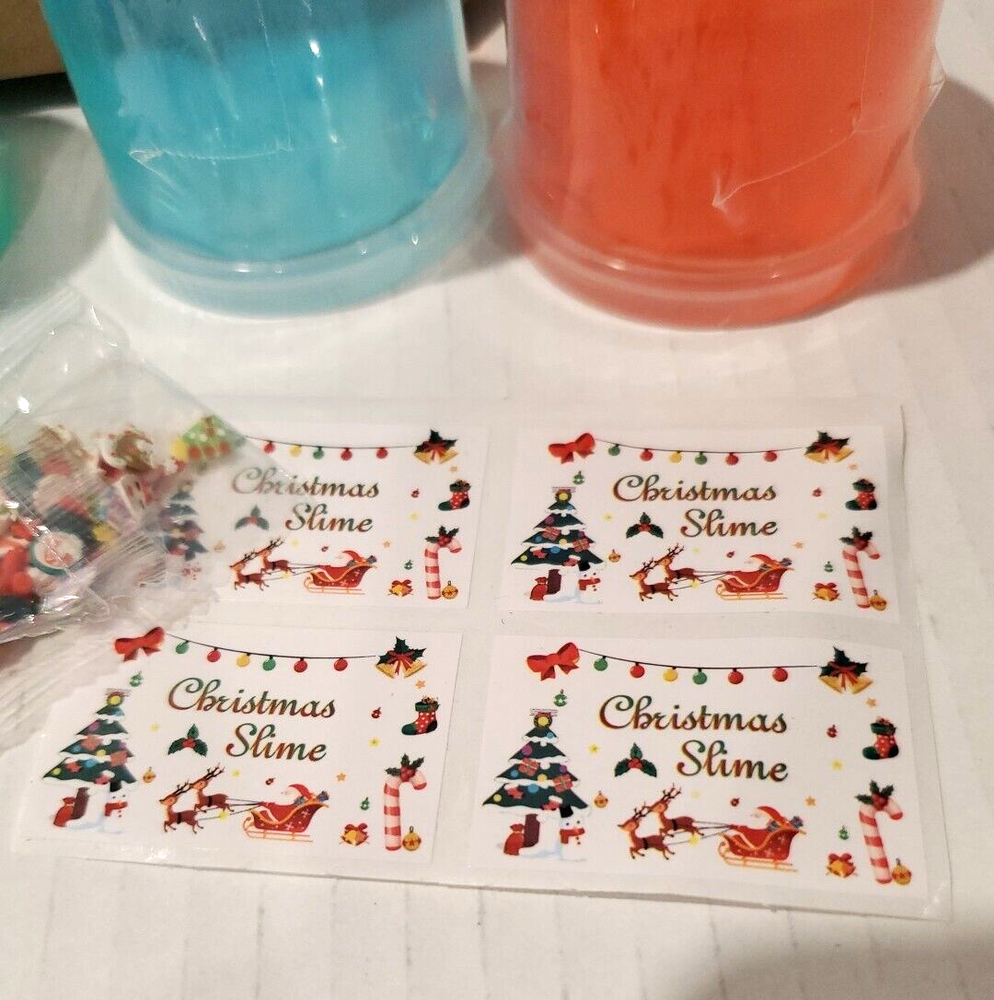 Butter Slime Clear Christmas Theme 4 Pack