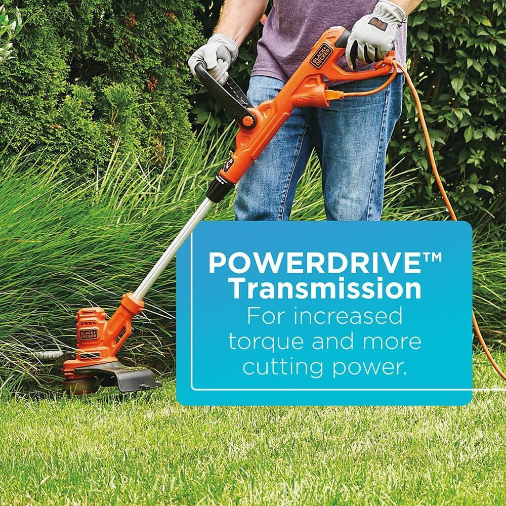 BLACK+DECKER 2-in-1 String Trimmer & Edger | 14" Auto Feed Weed Wacker