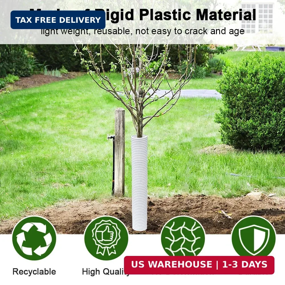 Corrugated Tree Guards, Tree Trunk Protectors, Tree Bark Protector Sleeve FAST