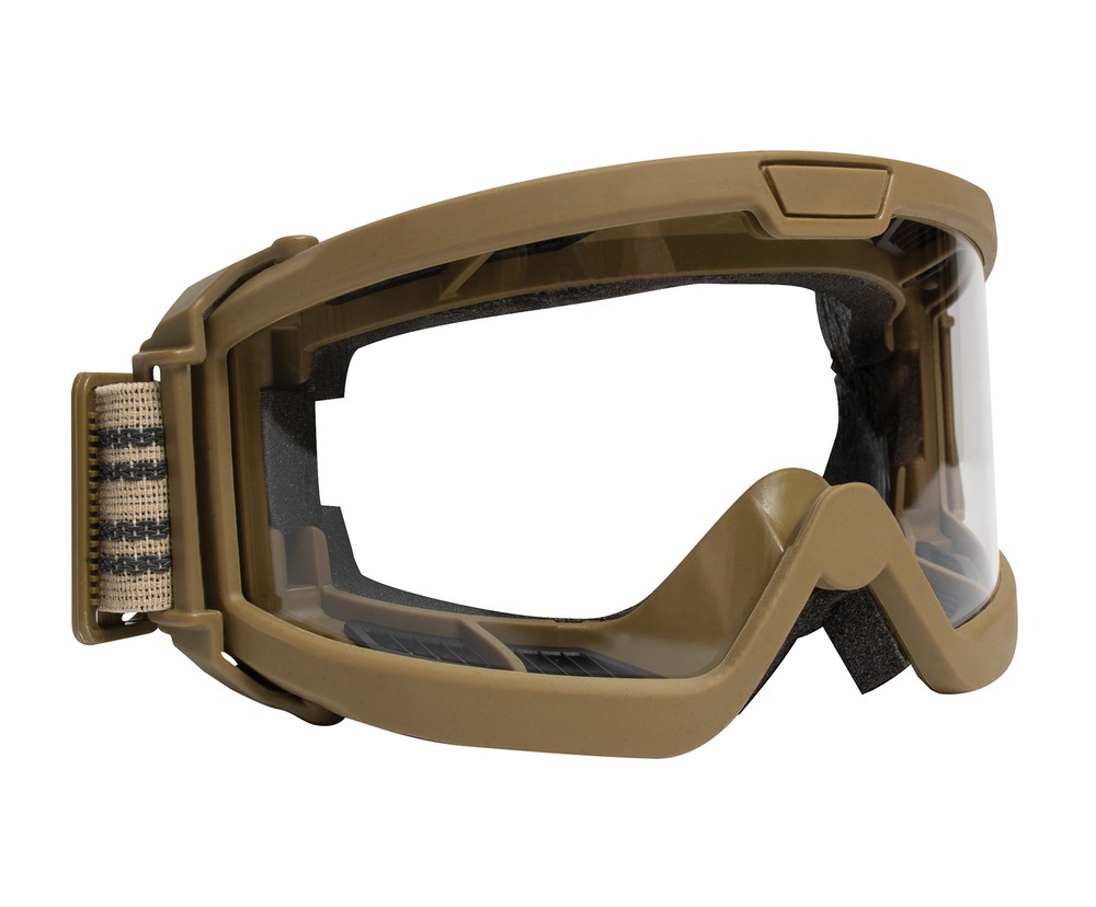 Coyote Brown ANSI Ballistic OTG Goggle System With Interchangeable Lenses