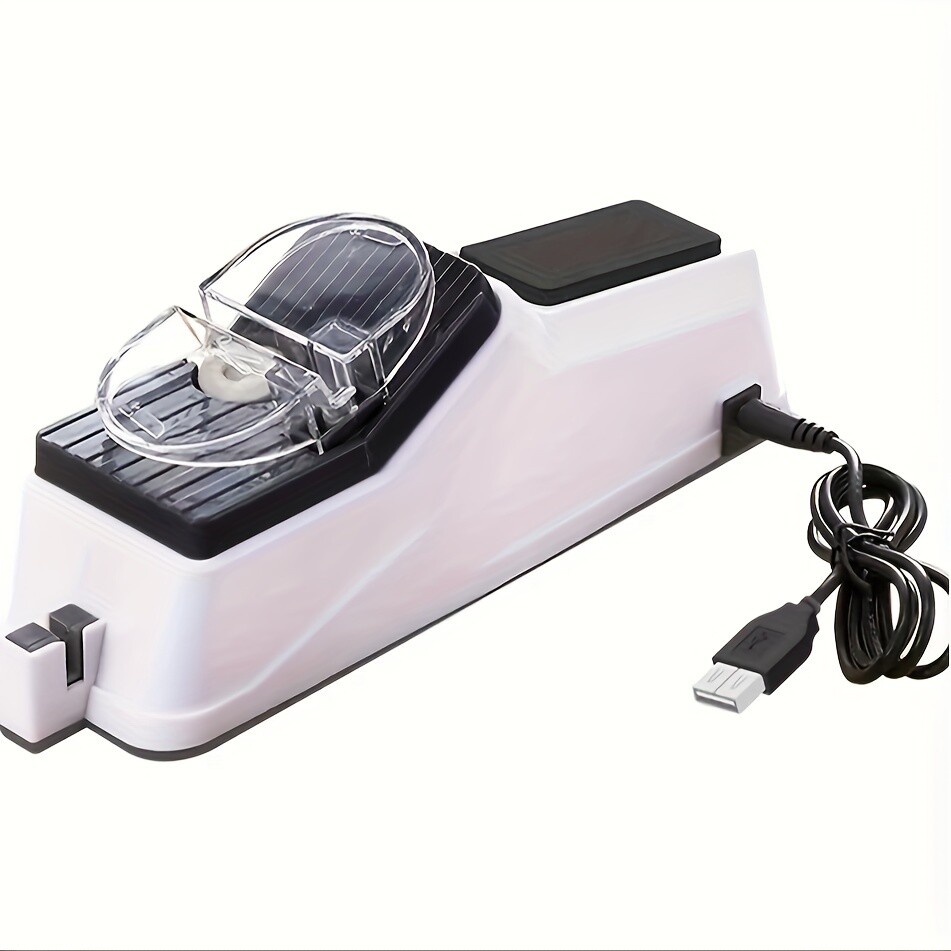 1pcs USB Electric Knife Sharpener Sharpening Stone, Kitchen Gadget