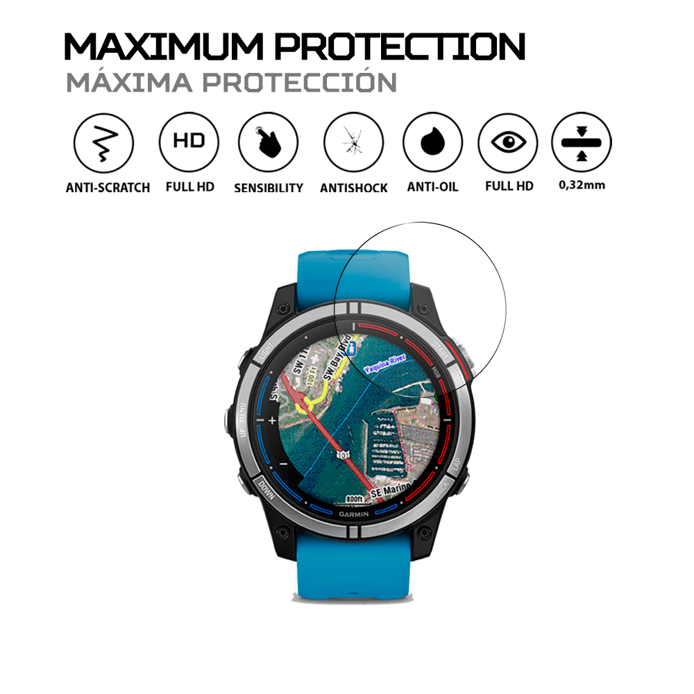 ANTISHOCK Screen protector for Garmin Quatix 7