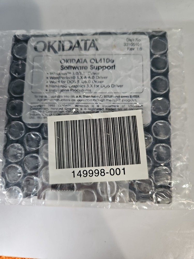 Okidata OL410e Driver's  3.5" Floppy Software Support