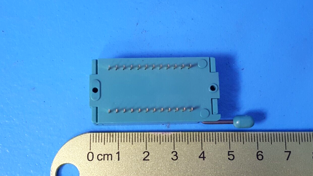 IC SOCKET, 24 PIN, 224-1286-00, TEXTOOL, GOLD, ( 1 PC)