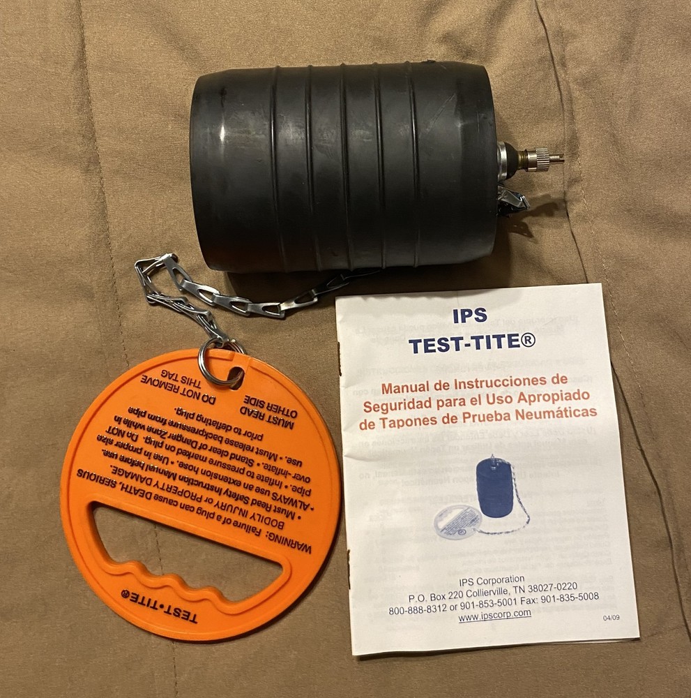 Test-Tite 83624 Pressure Relief Pneumatic Test Plug 4"