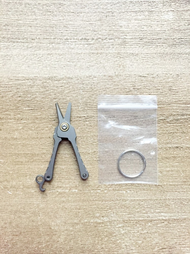 Titanium Mini Scissors Keychain Utility Folding Shears Feather Light Pocket EDC