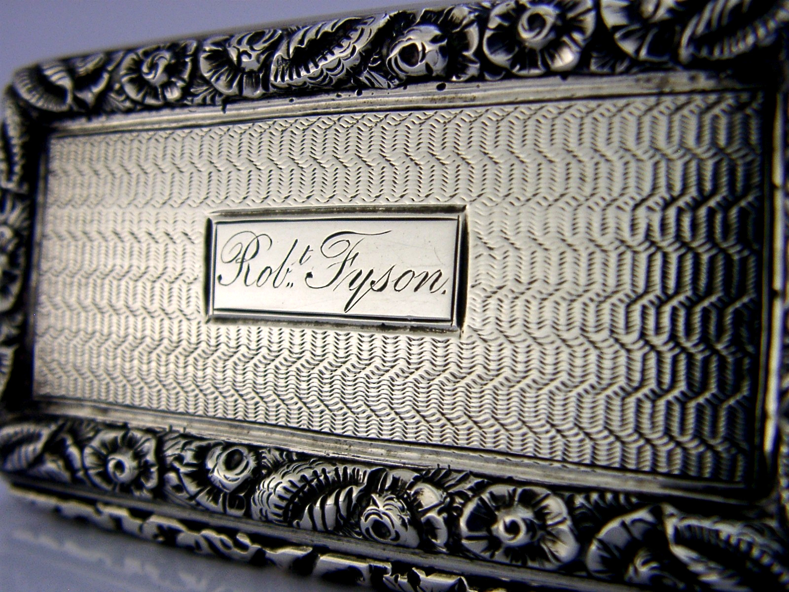 QUALITY GEORGIAN STERLING SILVER FYSON FAMILY SNUFF BOX 1826 ANTIQUE 82g