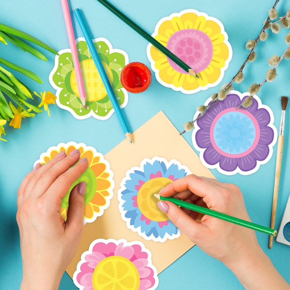 30 Pack Spring Flowers Sticky Notes - 600 Sheets Floral Shape Sticky Note Pad...