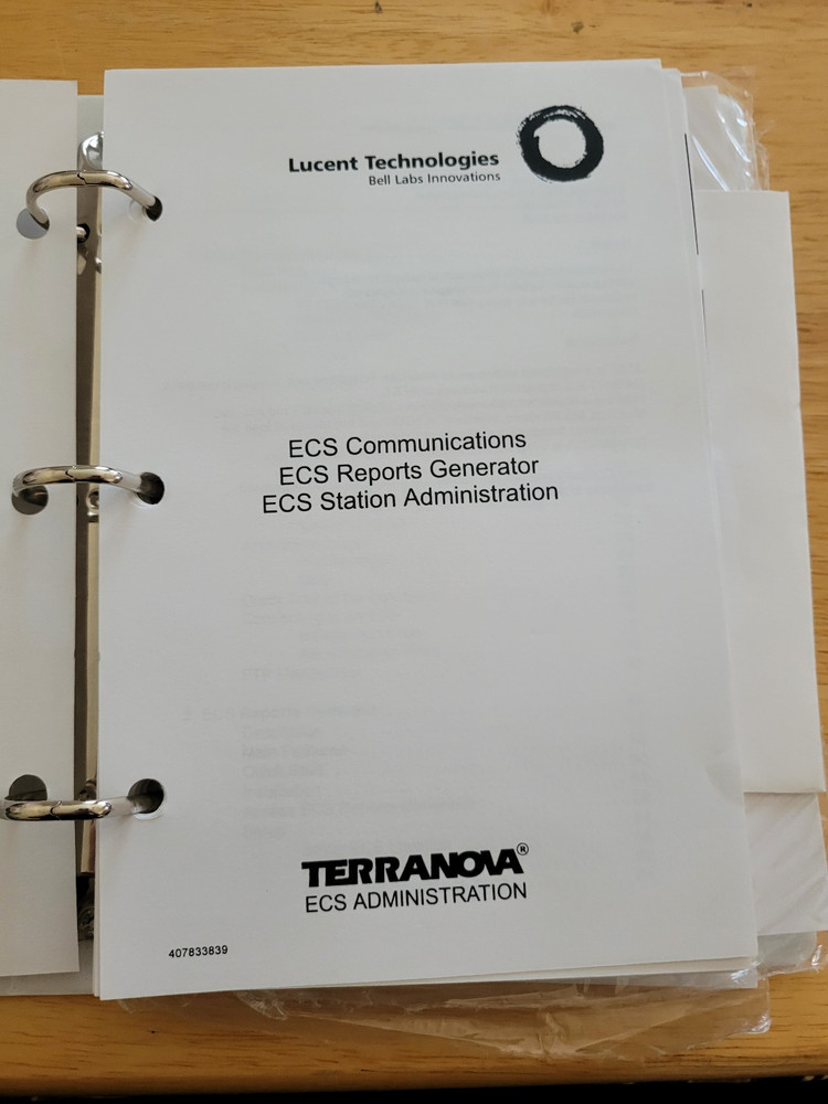 Lucent Technologies Terranova ECS Administration Software + Manual (Read)