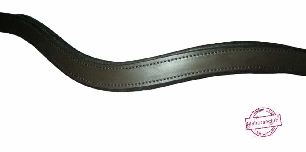 REPLACEMENT HIGH QUALITY GENUINE PLAIN LEATHER BROWBAND U SHAPE BLACK~BROWN
