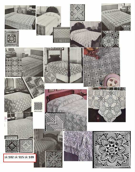 Vintage Patterns Bedspreads,Tablecloths Doilies 45 pattern choices same day mail