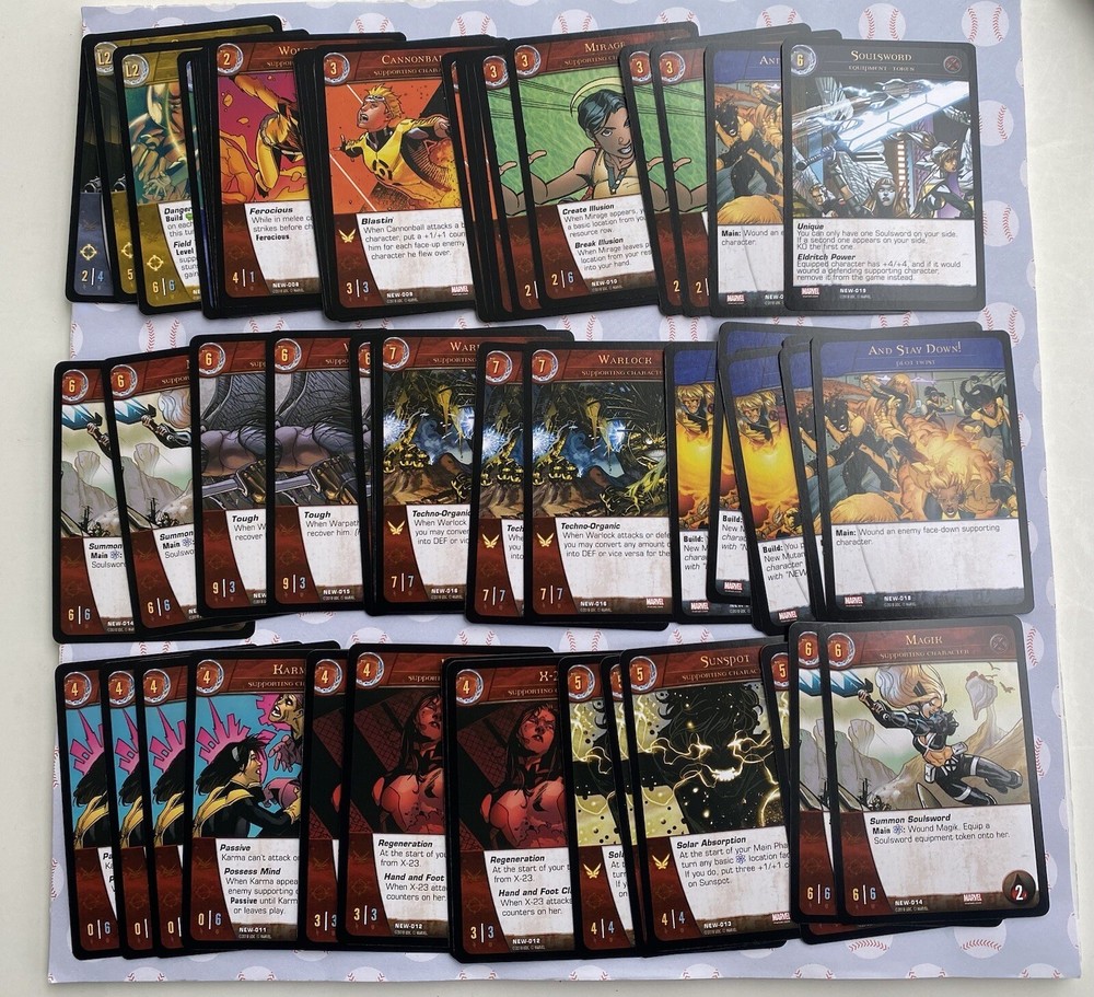 Rare 2018 Upper Deck Marvel New Mutants 55 Card Starter Deck