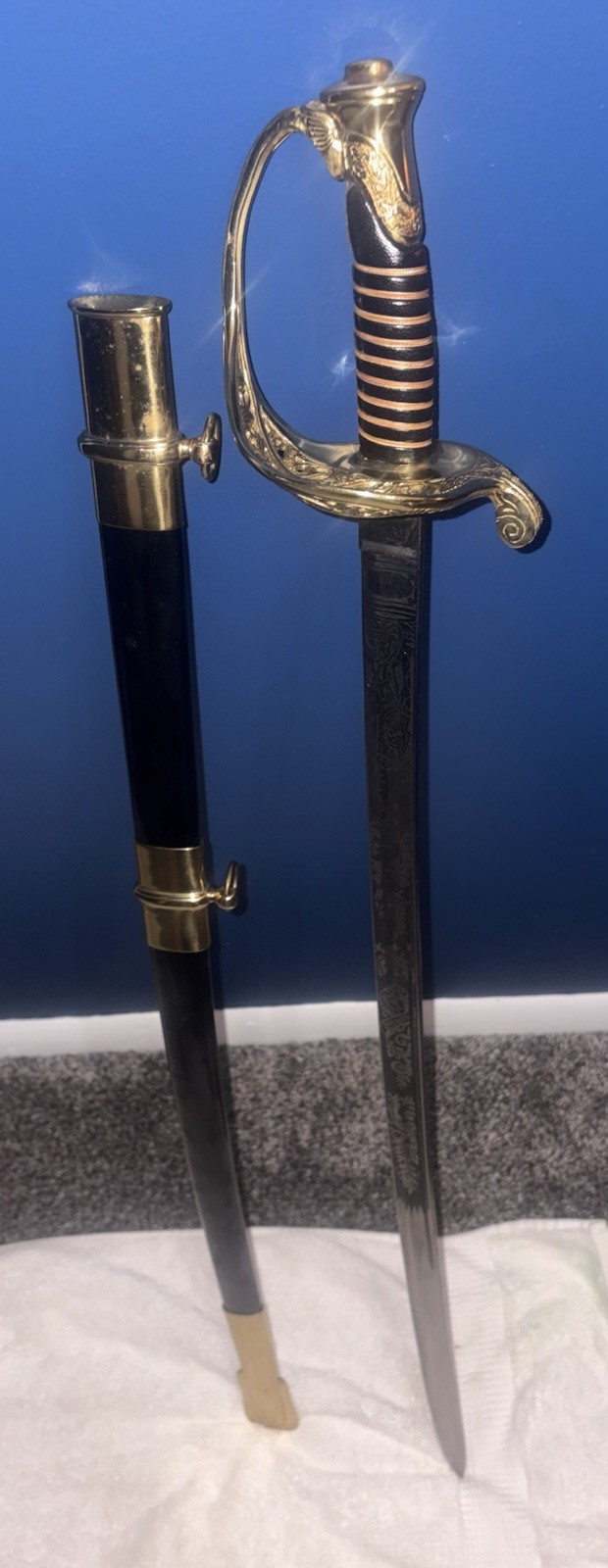 A High Quality Reproduced Model 1850 Staff & Field Officer Sword w/ Scabbard
