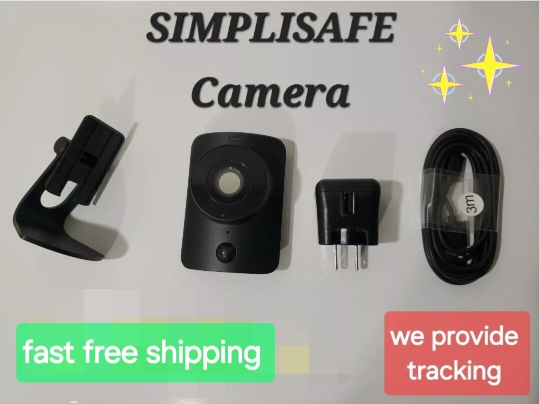 5X SimpliSafe Indoor Camera Wi-Fi HD Security Camera SSCM1 & Wall Charger W/cord
