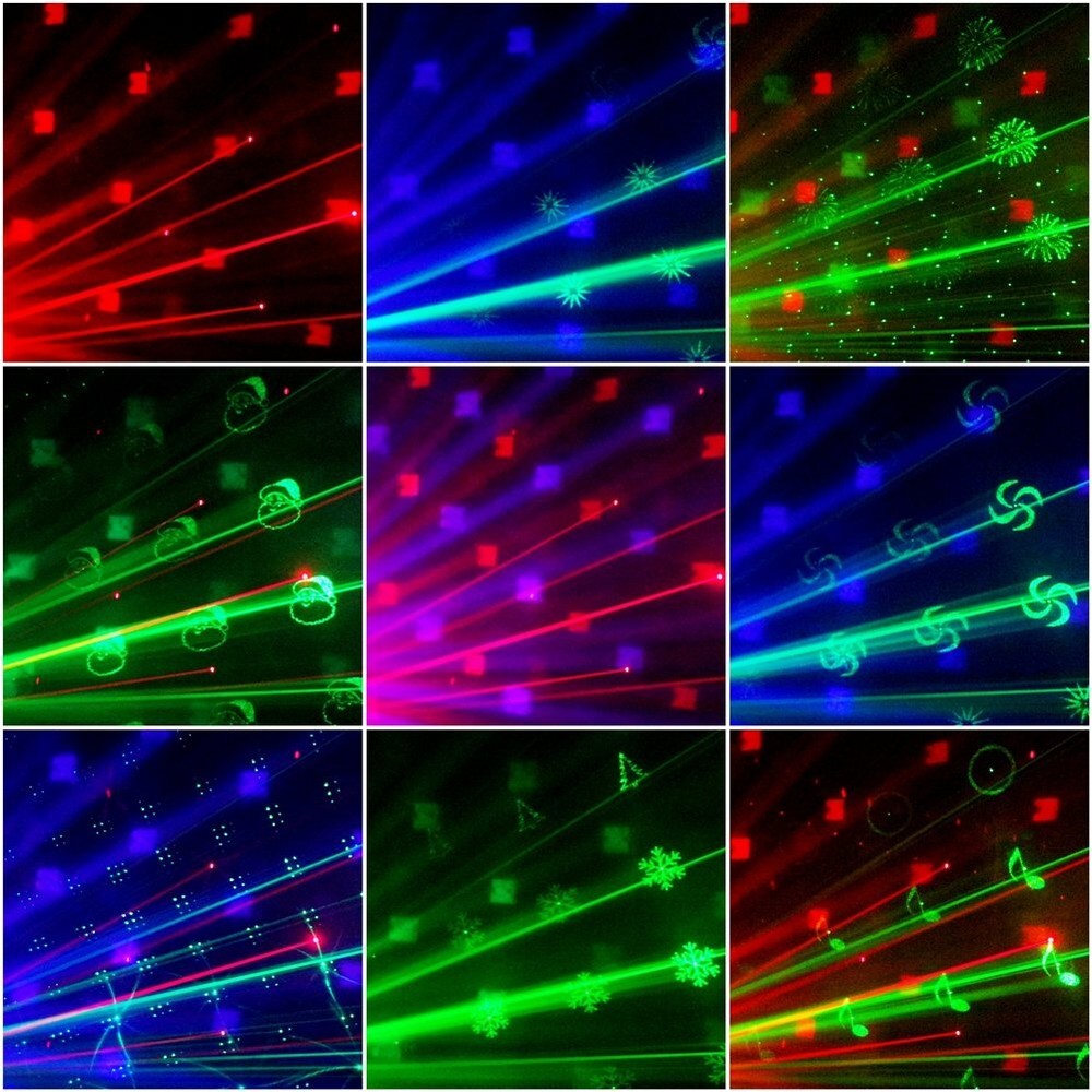 1024 Patterns Disco Party Stage Light Laser Projector LED Disco Show DJ Lighting