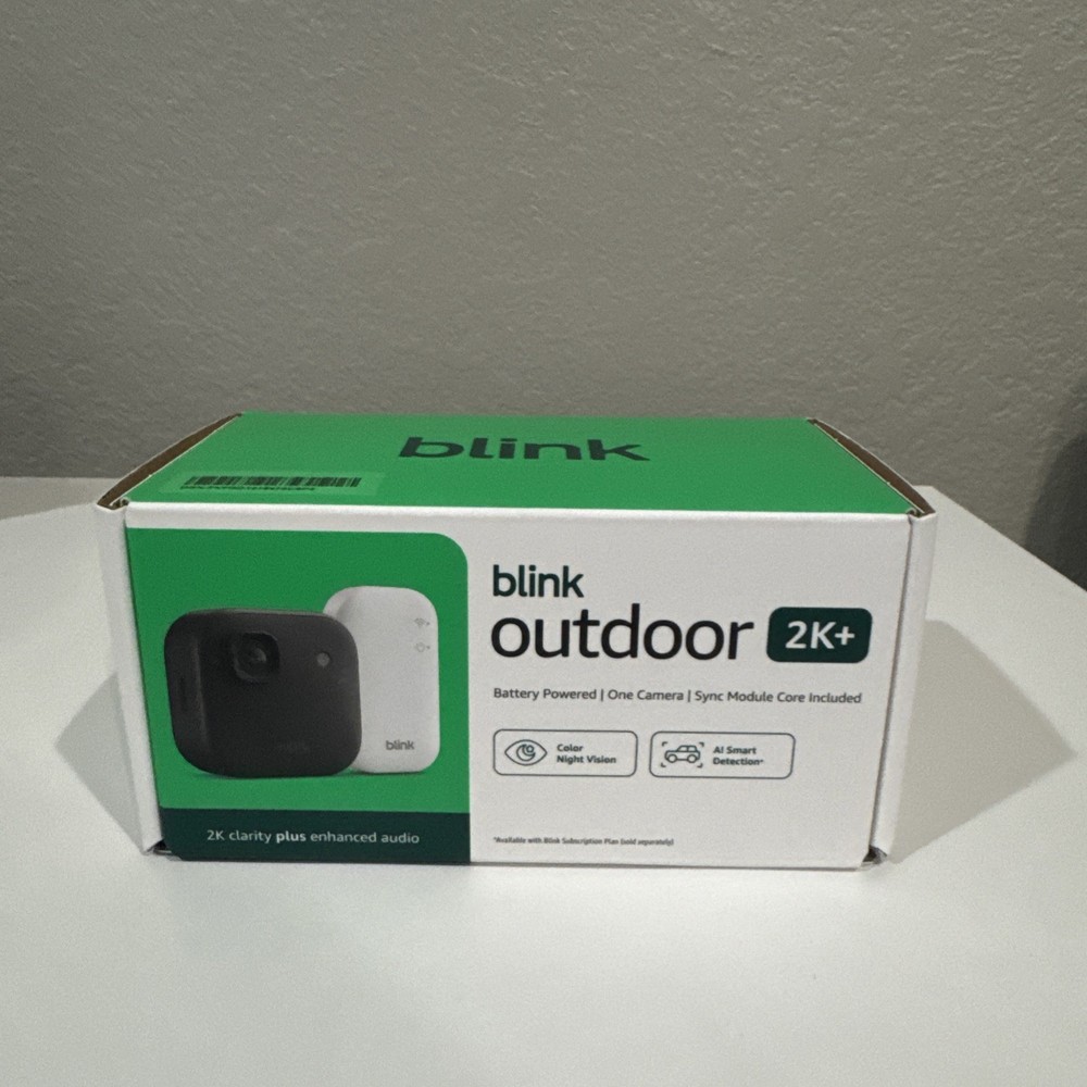 Blink Outdoor 2K+ Wireless Smart Security Camera with Sync Module Core