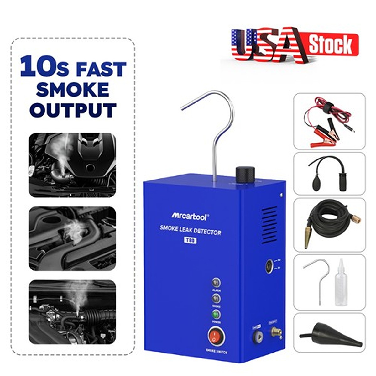 Automotive EVAP Smoke Machine Car Leak Detector Pipe System Diagnostic Tester