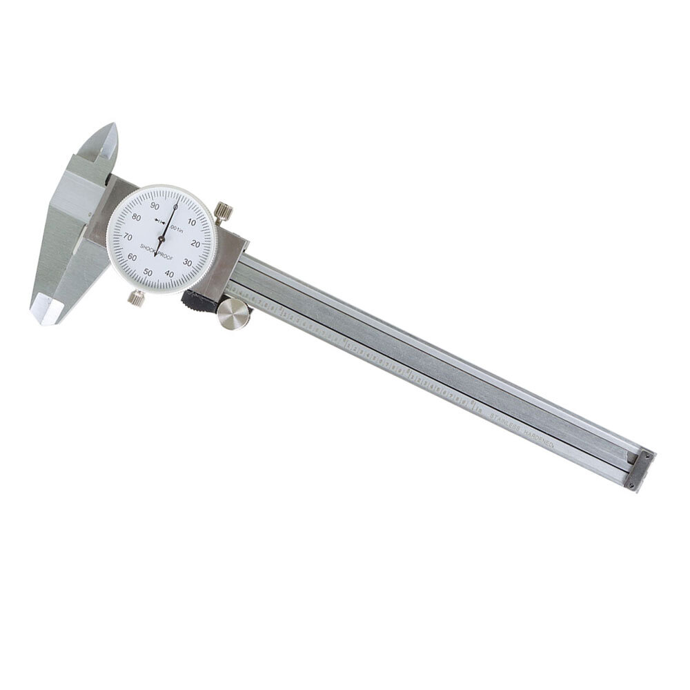 6 In Dial Caliper Stainless Steel Shockproof 0.001 In Of One Inch With Case