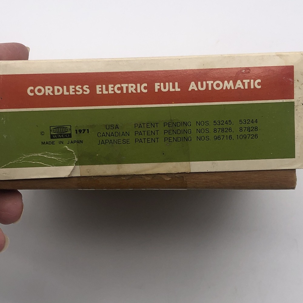 Cordless Electric Full Automatic Draw Poker Untested 1971 With Box
