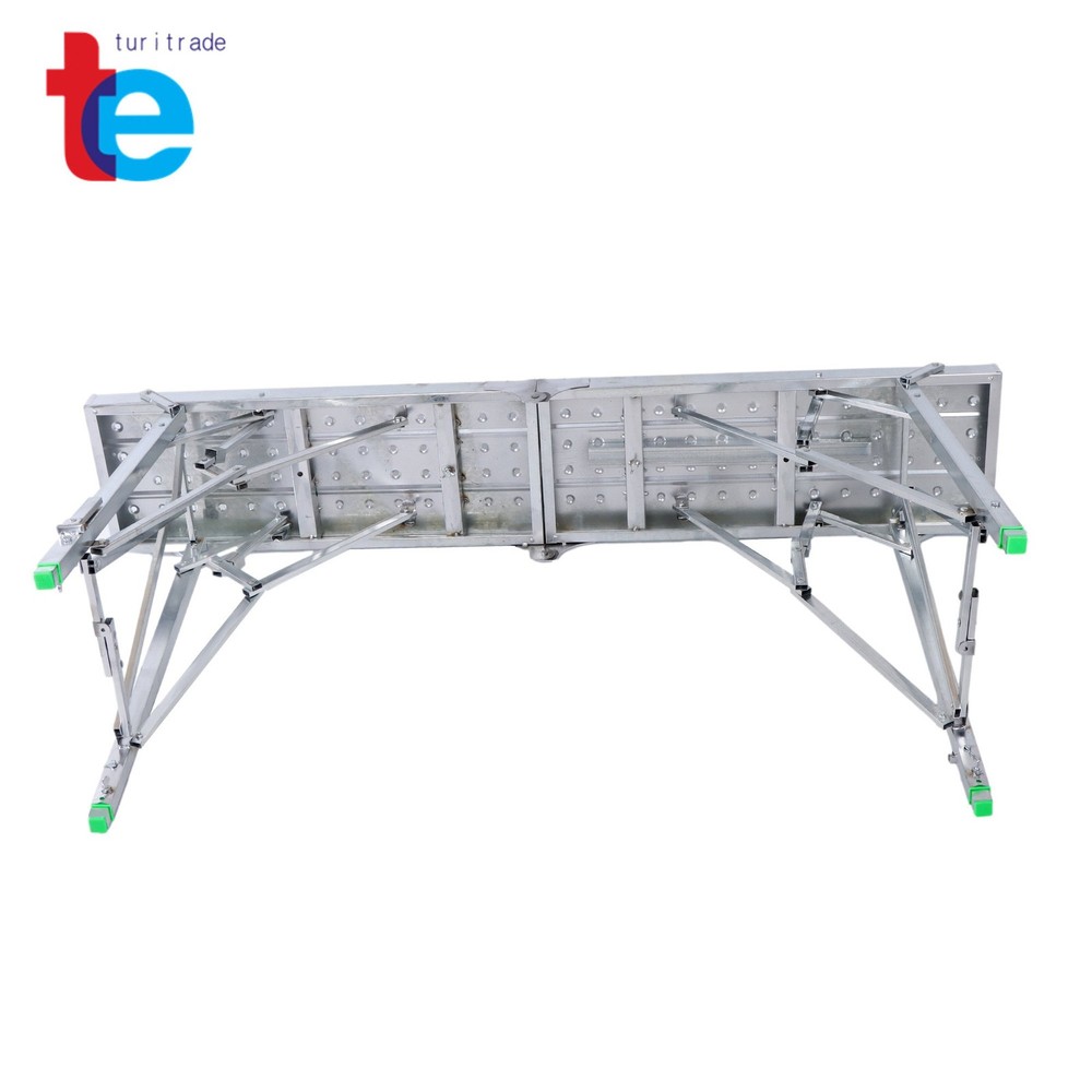1.6m Adjustable Folding Ladder - Multi-Purpose Scaffold & Work Platform