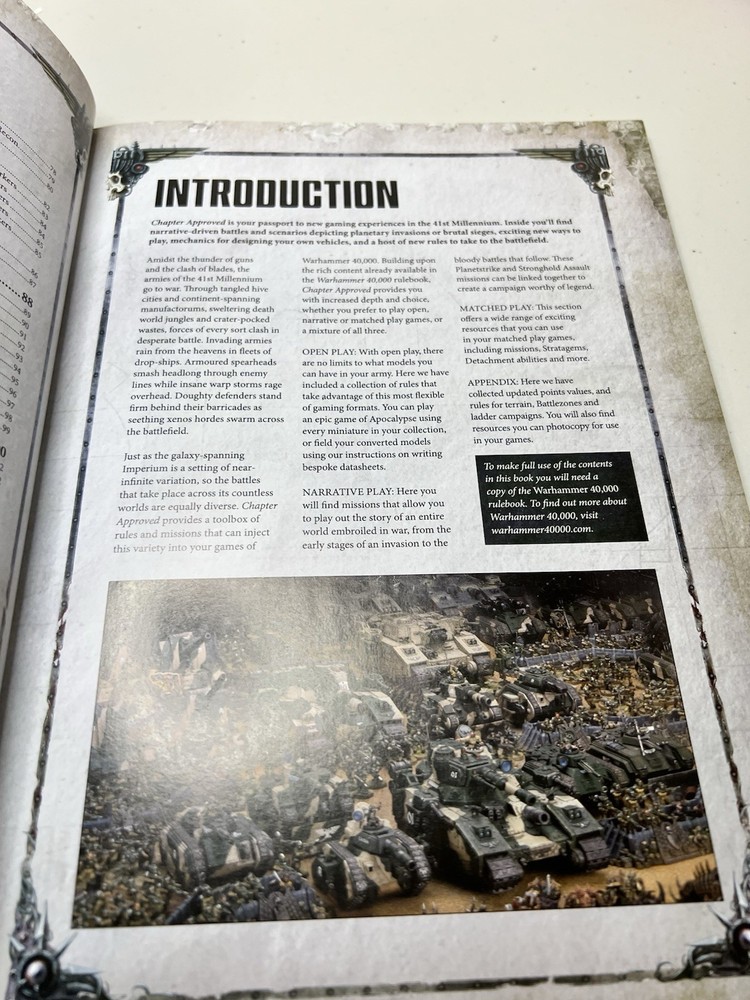 Warhammer 40k Chapter Approved 2017 Edition