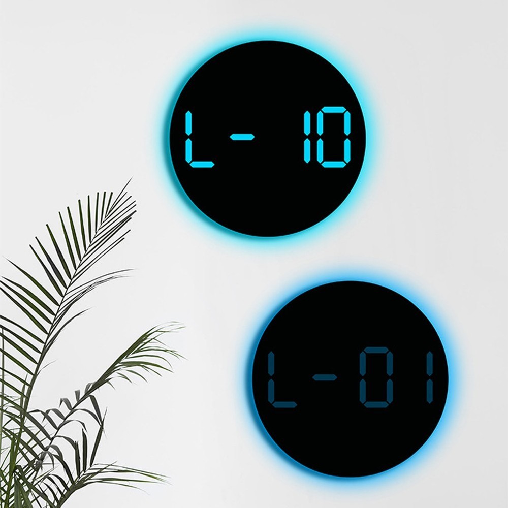 RGB Wall Clock with Remote Control Date Temp Humidity and Timer Function
