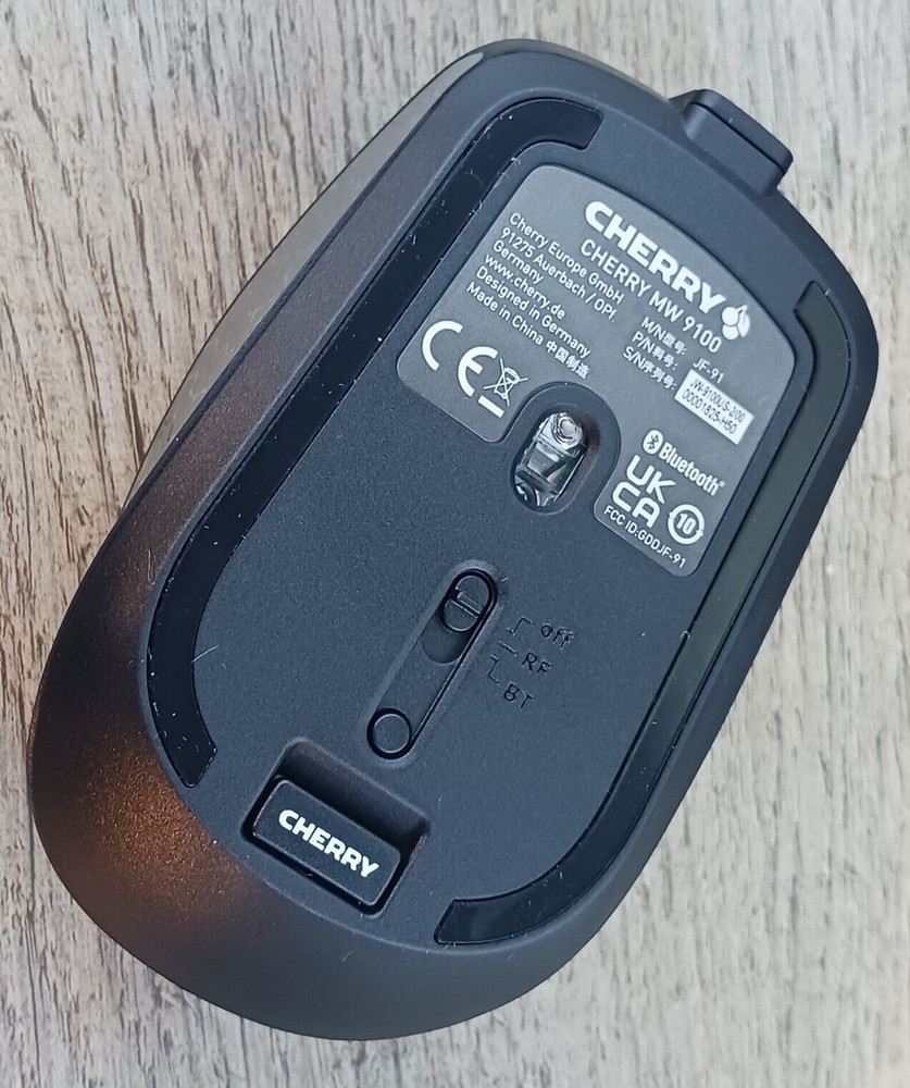 Cherry MW 9100 USB Wireless Mouse Bluetooth 6 Button Scroll Wheel 2400Dpi Black