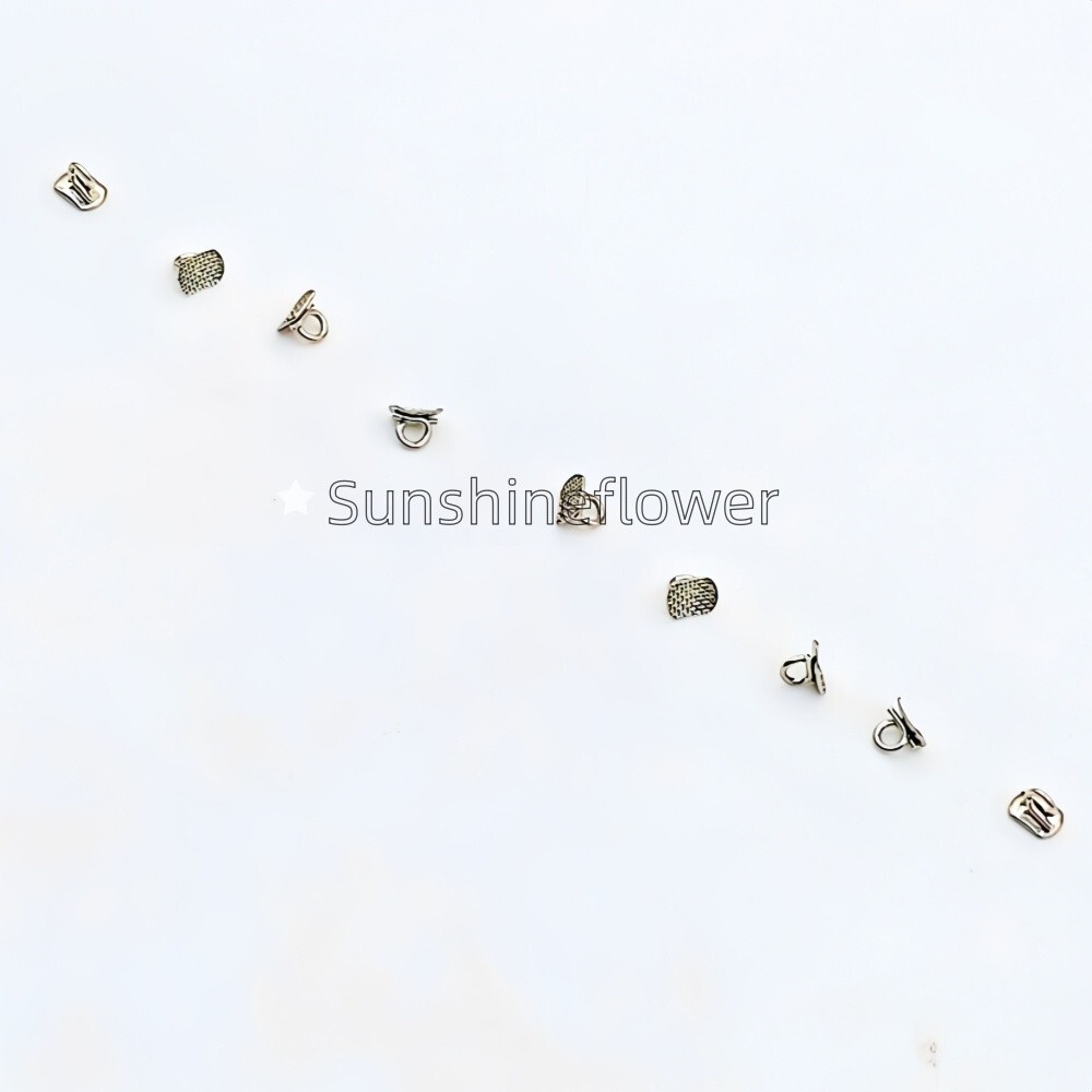 100 Pcs Dental Direct Bond Eyelets Rectangular Crimpable Hook Lingual Buttons